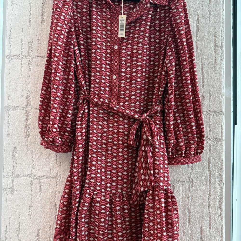 Max Studio Red Patterned Dress - Picture 8 of 14